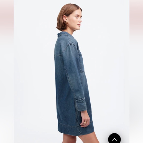 Madewell Popover Mini Dress: Airy Denim Edition - Picture 3 of 7
